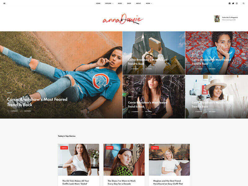 19 Best WordPress Theme for Blog Website in 2022 8 The Voux Theme by Envato for wordpress magazine and blog website