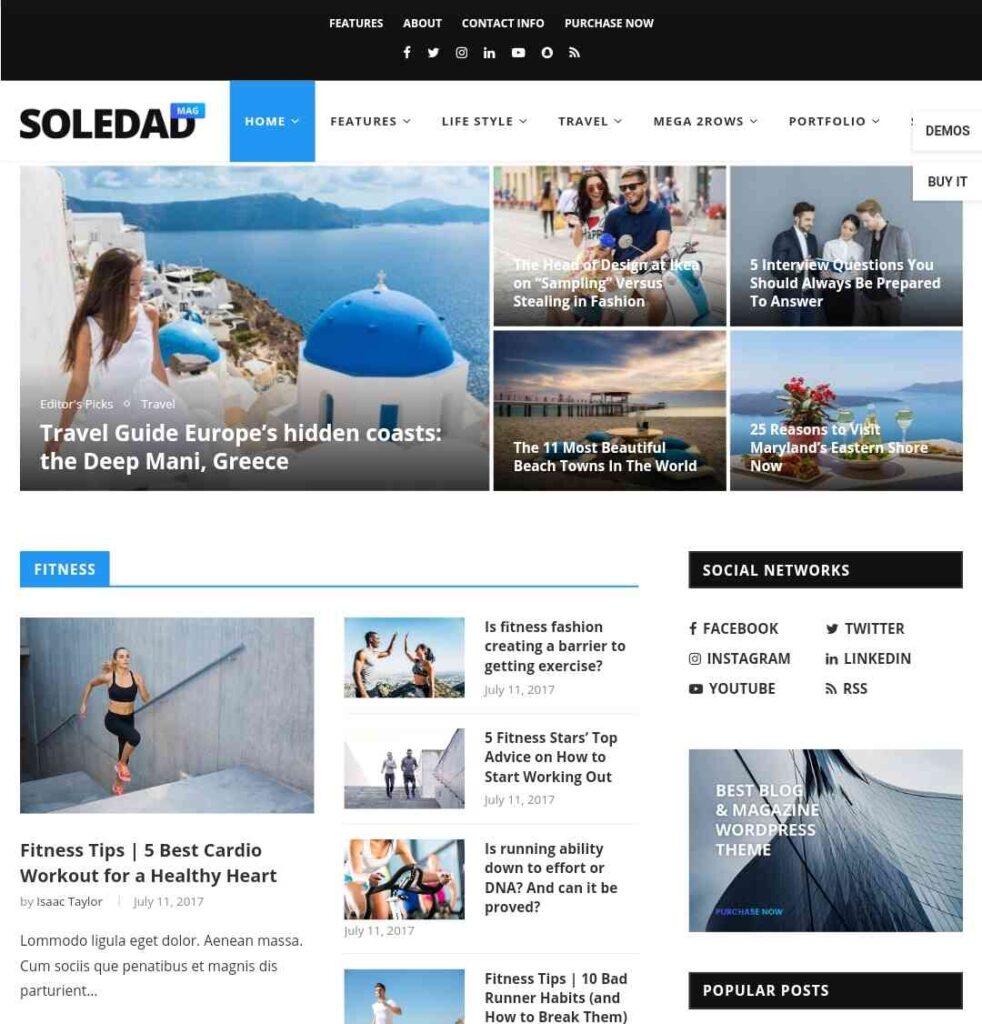 19 Best WordPress Theme for Blog Website in 2022 5 Soledad WordPress Premium Theme