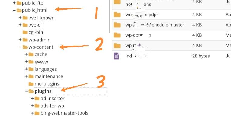 2 ways Install Plugin in WordPress - Manually - Free Guide 18 file-directory-in-cpanel-_optimized
