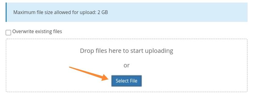 2 ways Install Plugin in WordPress - Manually - Free Guide 20 file-selection-and-uploading-area-in-cpanel-_optimized