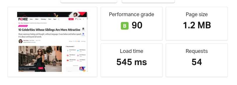 Foxiz Theme Review - Trending and Best in Market - 2022 18 foxiz theme page speed test with pingdom optimized