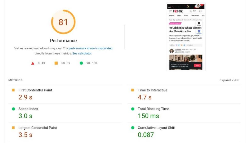 Foxiz Theme Review - Trending and Best in Market - 2022 15 foxiz theme pagespeed test with google for mobile optimized