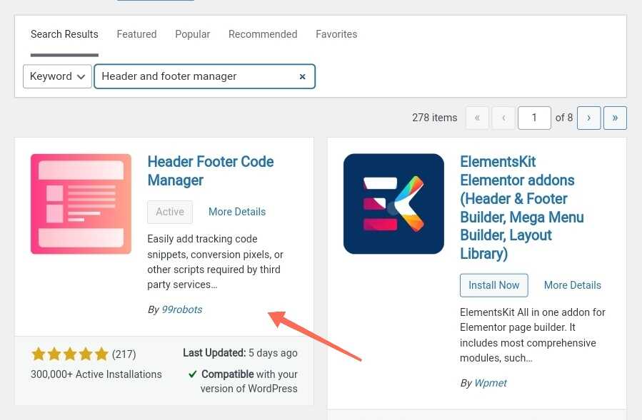 header and footer code manager in wordpress optimized