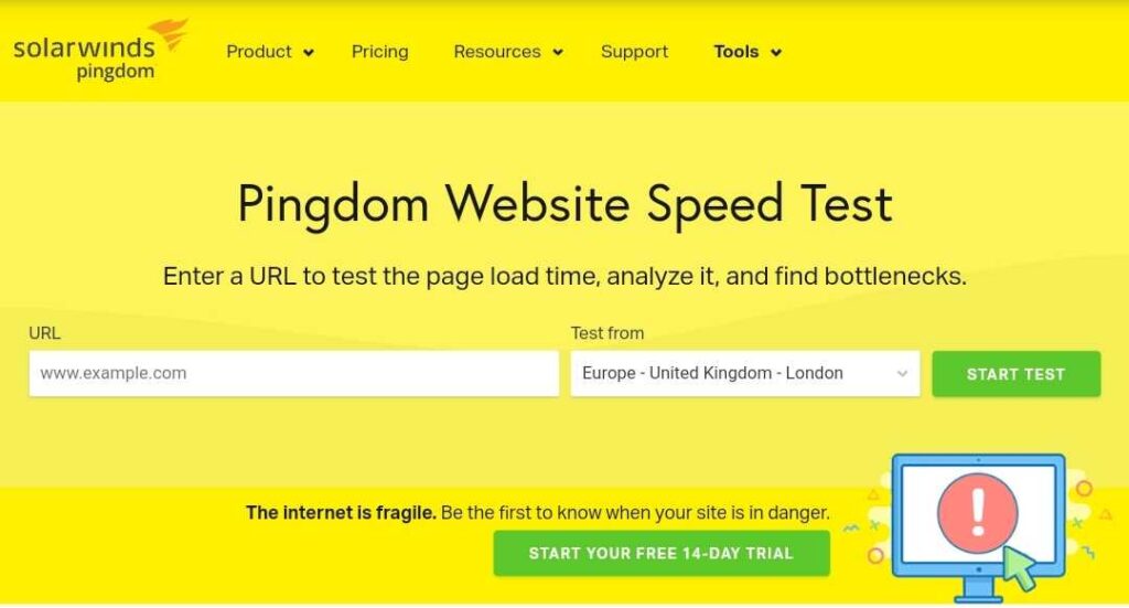 6 Free and Best Page Speed Test Web Software Tool 16 pingdom website speed test web software optimized