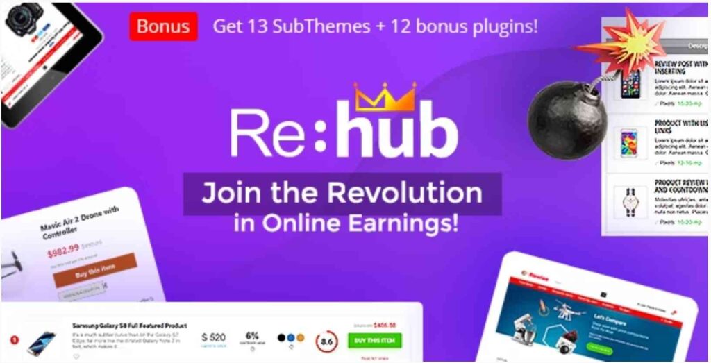 Rehub Theme For Affiliate Blogger and Digital Marketers and Review Website 