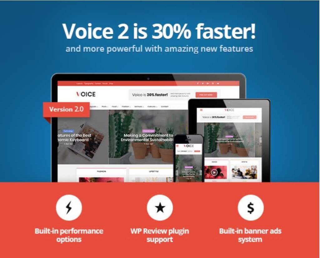 voice news magazine wordpress theme optimized